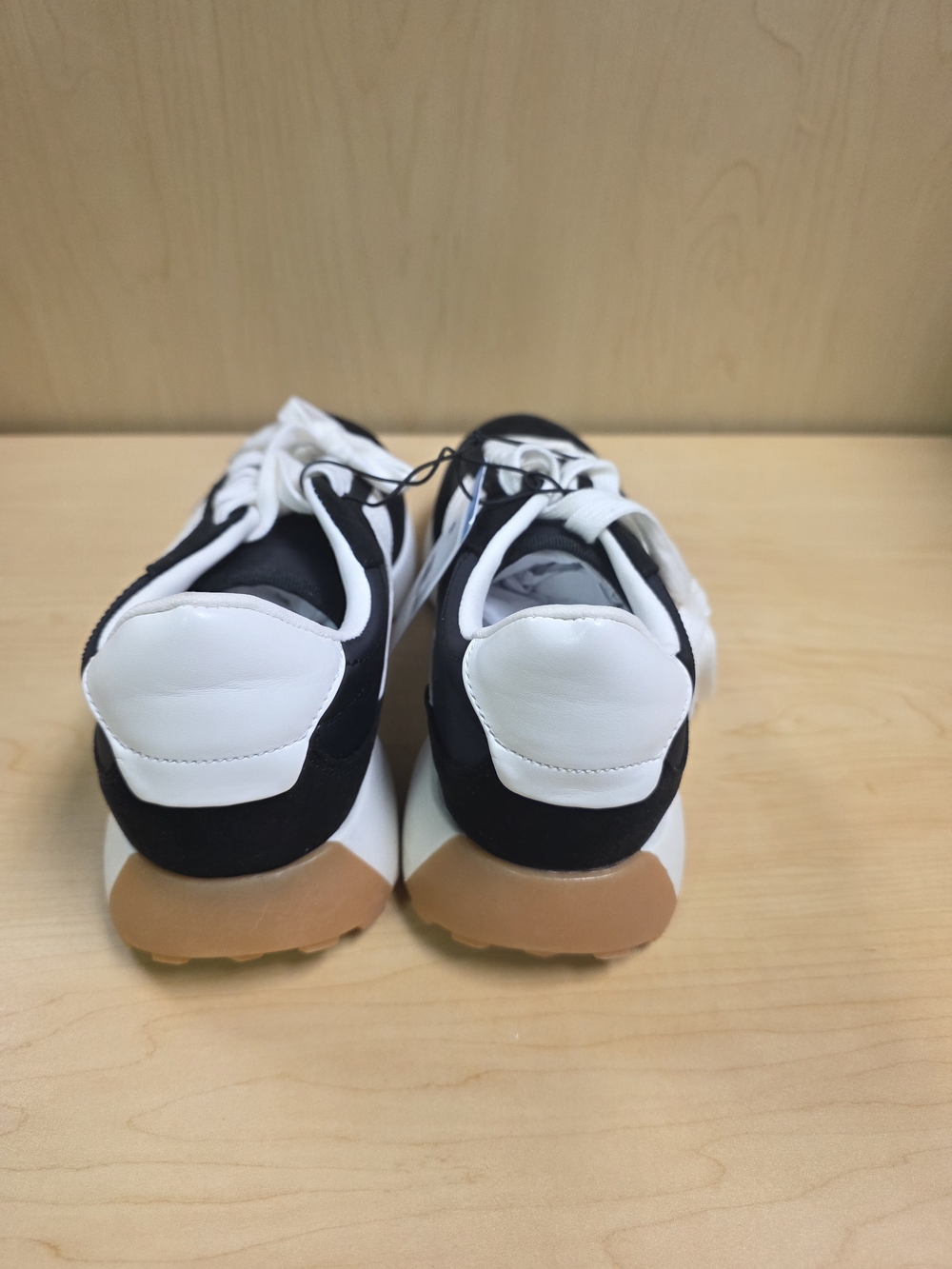 Steve Madden Black and White Retro Runner Sneakers - Picture 6 of 8